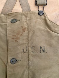 Image 3 of WW2 U.S. NAVY DECK PANTS OVERALLS