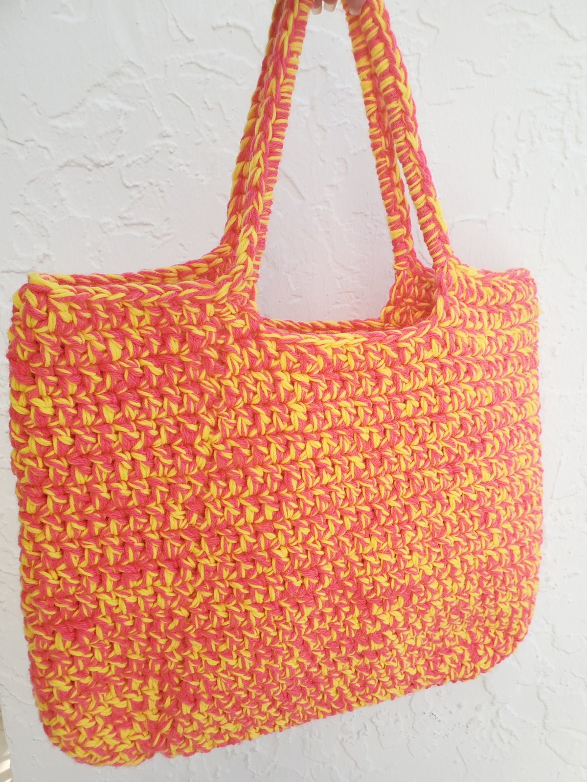 Image of Pink & Yellow Oversized Tote