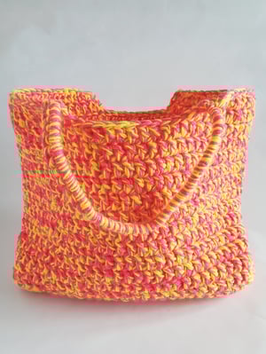 Image of Pink & Yellow Oversized Tote