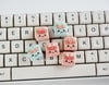 Pink and Blue Bunny Keycap