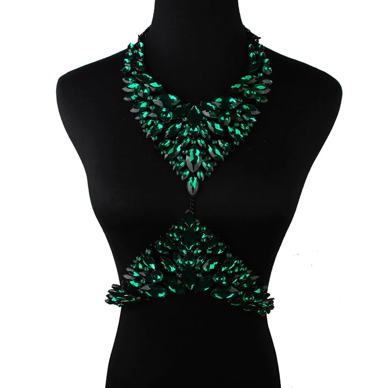 Image of Emerald Body Statement Necklace