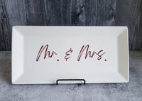Image 1 of Mr. & Mrs. Wedding Platter, Wedding Gift, Anniversary Gift