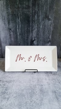 Image 2 of Mr. & Mrs. Wedding Platter, Wedding Gift, Anniversary Gift