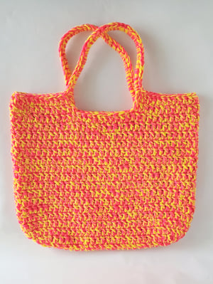 Image of Pink & Yellow Oversized Tote