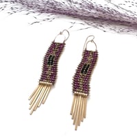 Image 1 of Magenta Garnet Tapestry Earrings