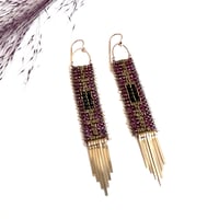 Image 5 of Magenta Garnet Tapestry Earrings