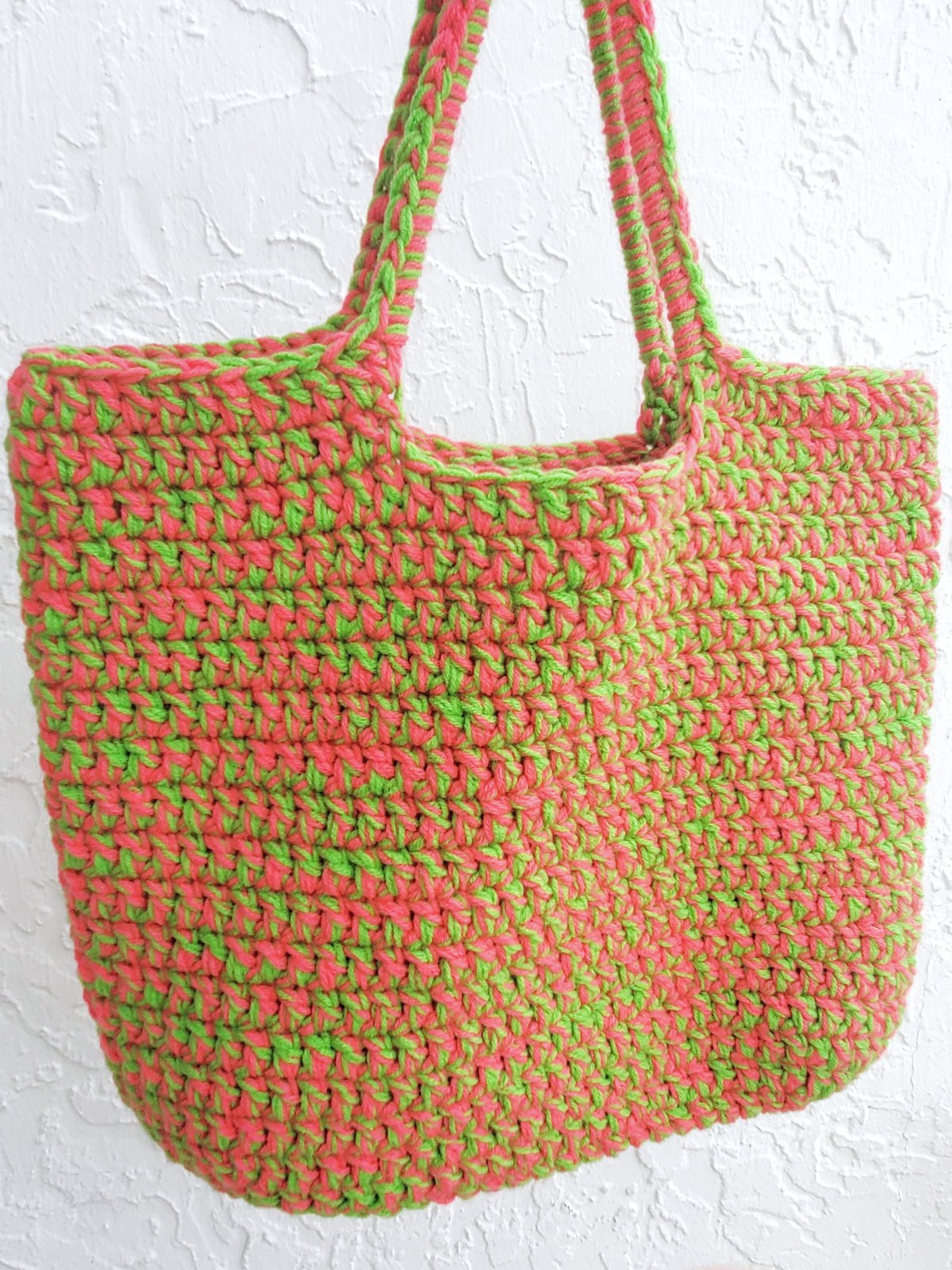 Image of Pink & Green Oversized Tote