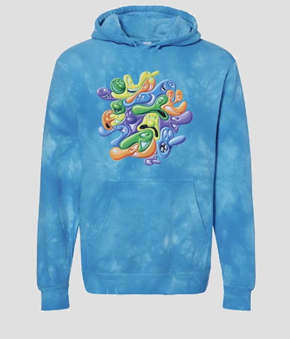 Kenny Scharf - Blobzmos Tie-Dye Hoodie