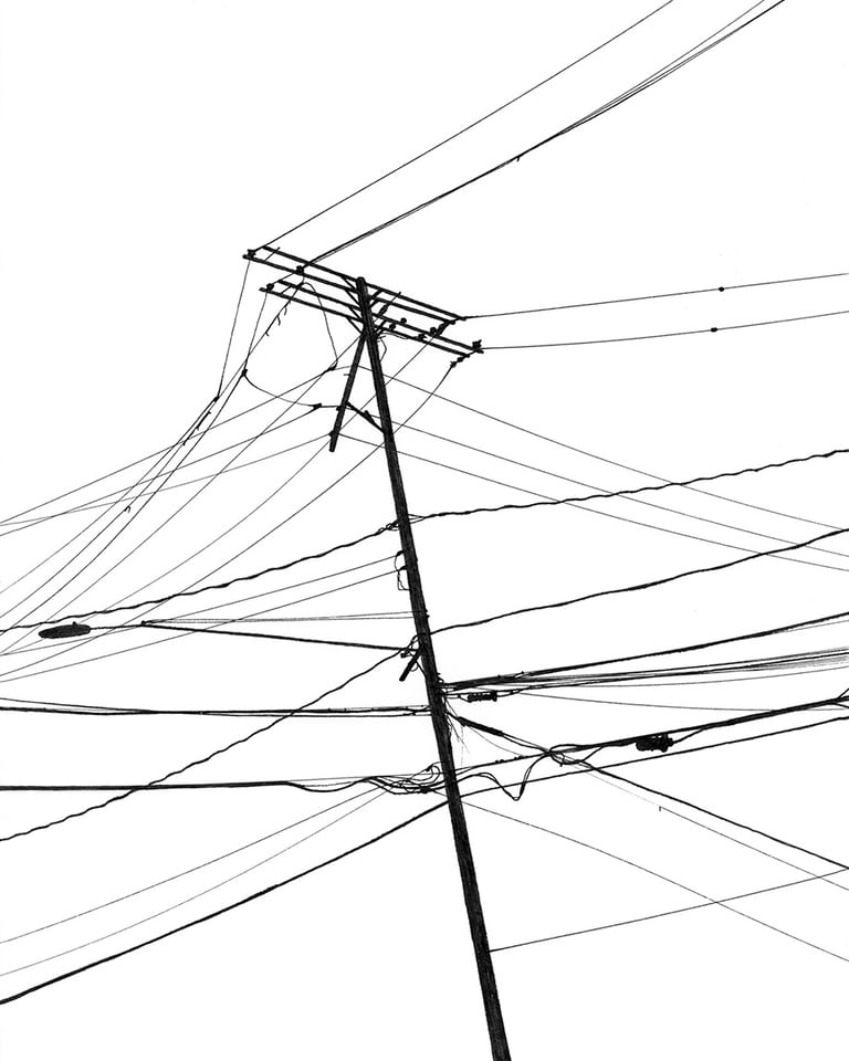 Power Lines Drawing #83 (Detroit, Eastern Market)