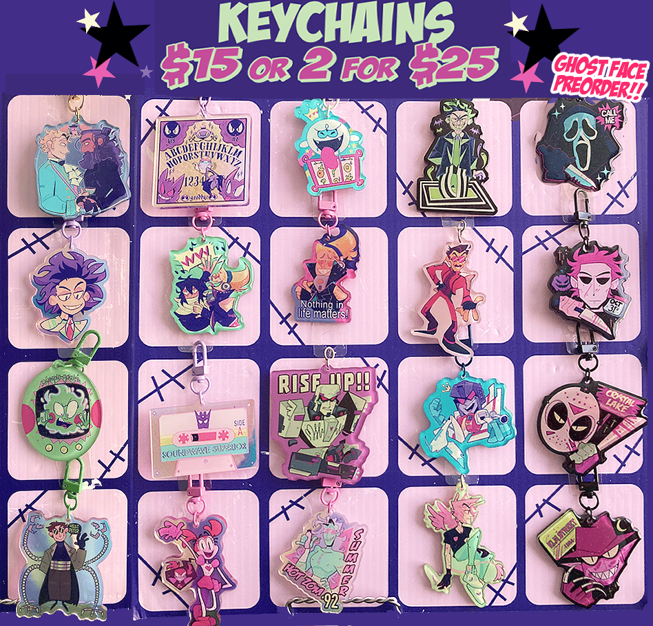Image of KEYCHAINS- $15 or 2 for $25