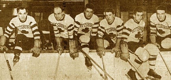 Image of Pittsburgh Shamrocks custom 1935 hockey tee by Backpage Press