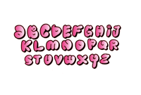 multi layered bubble letters