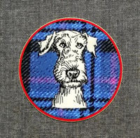 Image 1 of Airedale Plaid Sticker