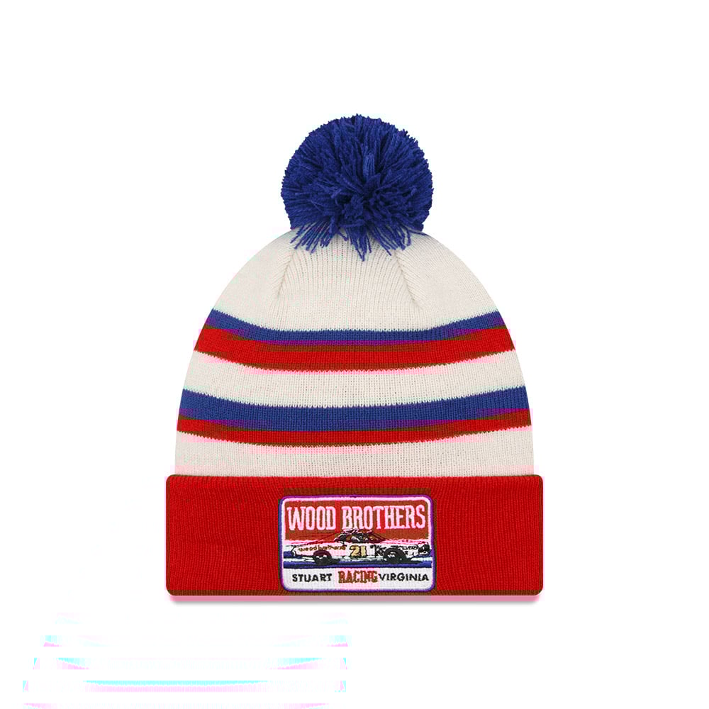 Wood Brothers Racing — Multi Color Beanie with Pom
