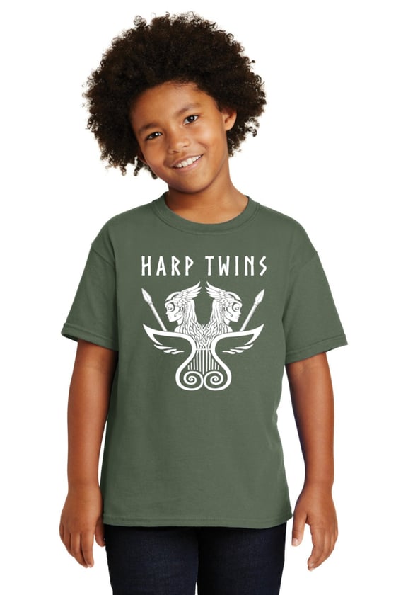 Image of Kidsâ€™ GREEN Twin Valkyries t-shirt!