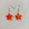 Orange Star Earrings