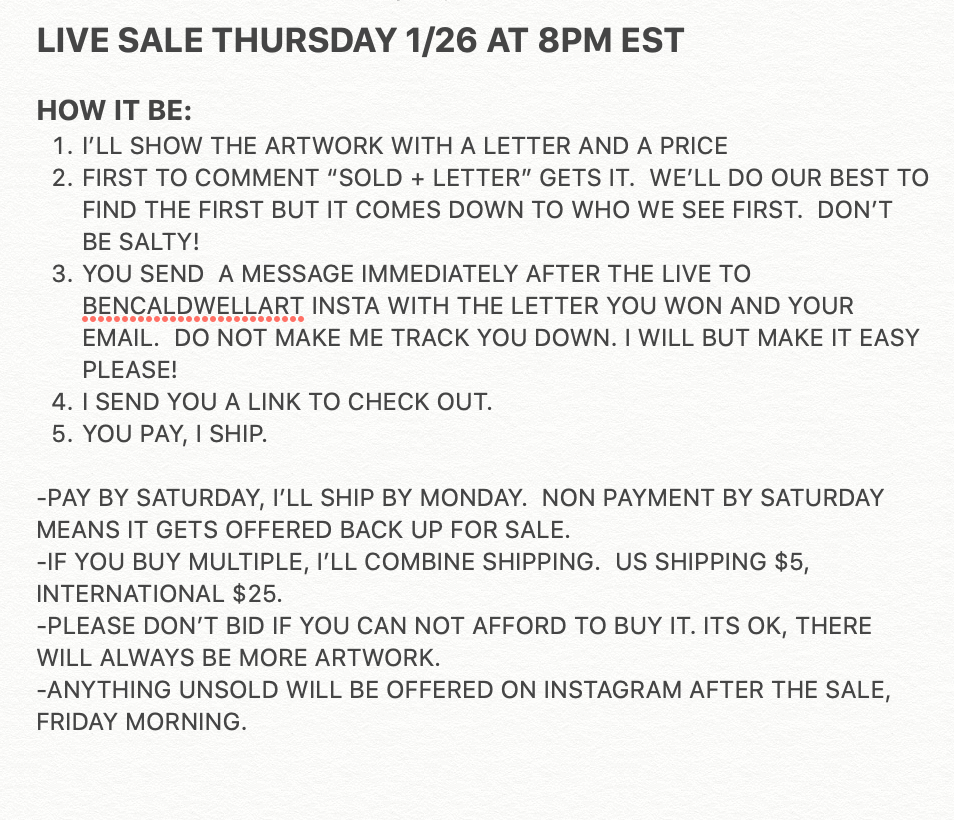 Image of Live sale 200