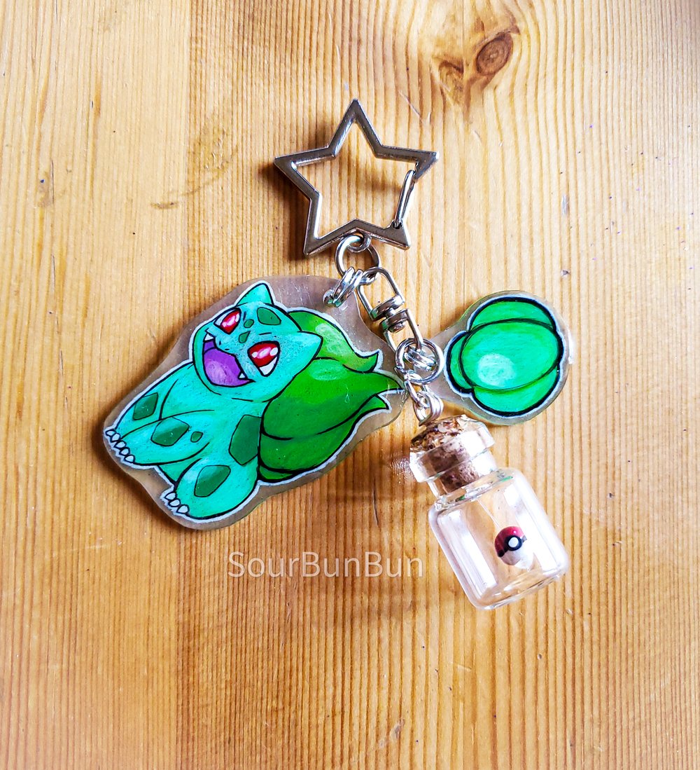 Image of Custom Hand Drawn Shrink Plastic Keychain <3 (pls read description)