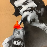 Image 3 of “Burn Capitalism Burn” unique 1/1 on cardboard 