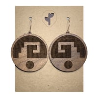 Image 1 of chimalli II / earrings / walnut
