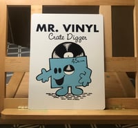 Mr Vinyl Crate Digger A5 Metal Sign