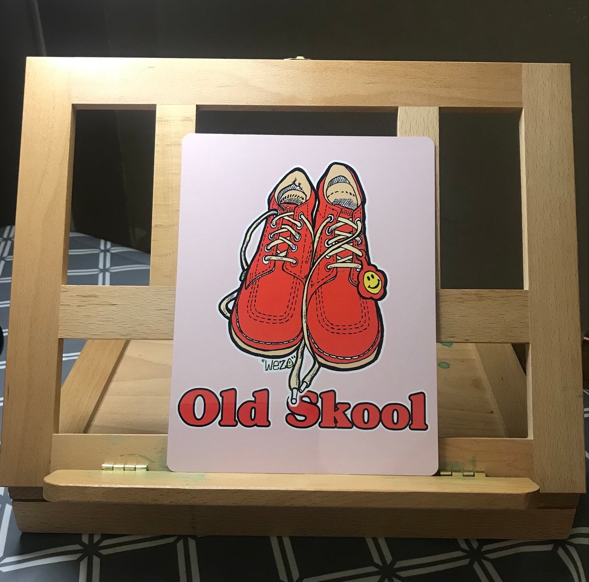 Old Skool Kicks A5 Metal Sign | Keep It Old Skool