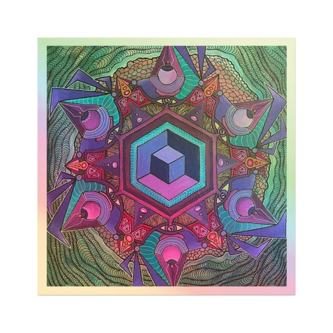 "Amethyst Nexus" Holographic Sticker 