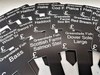 Image 3 of Fishmonger Price Tickets (Laser Cut and Branded)
