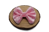 Baby Pink Crushed Velvet Bow 