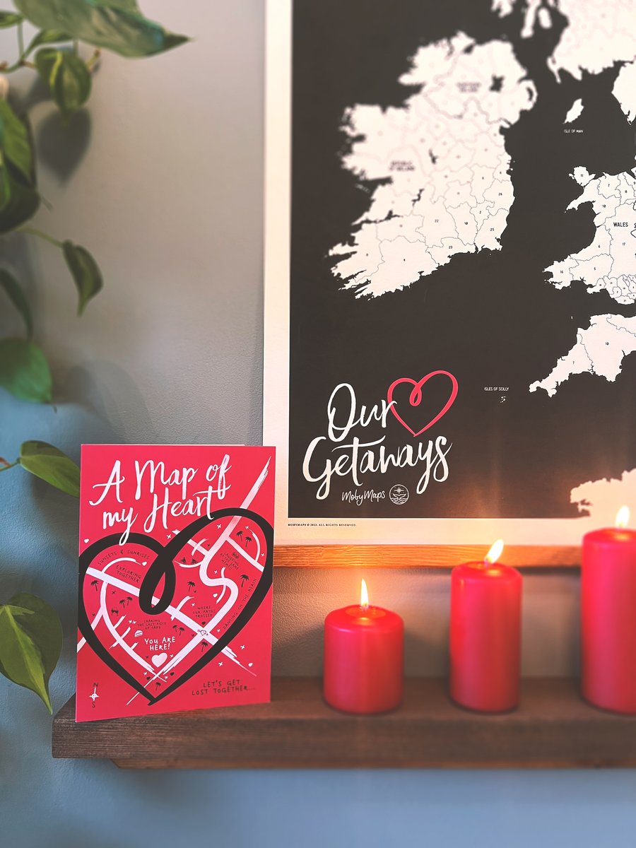 Image of Our Getaways ❤️ UK Bucket List Map & Valentines Card SPECIAL