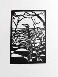 Cormorant No. 1, Framed Linoprint