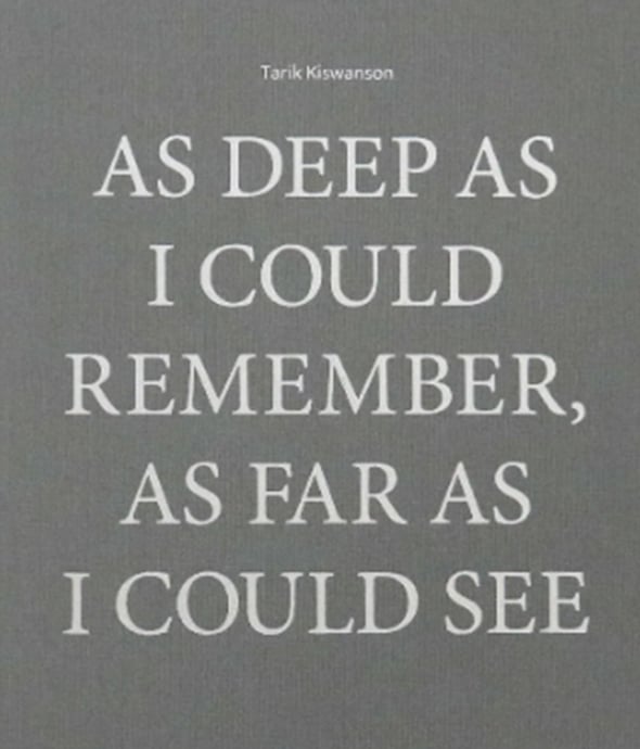 Tarik Kiswanson - As Deep as I Could Remember, As Far as I Could See