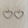 Pearl Heart Earrings 