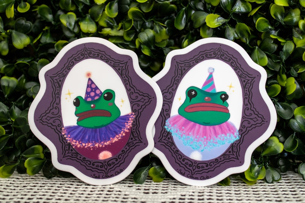 Image of Clown Frog Stickers