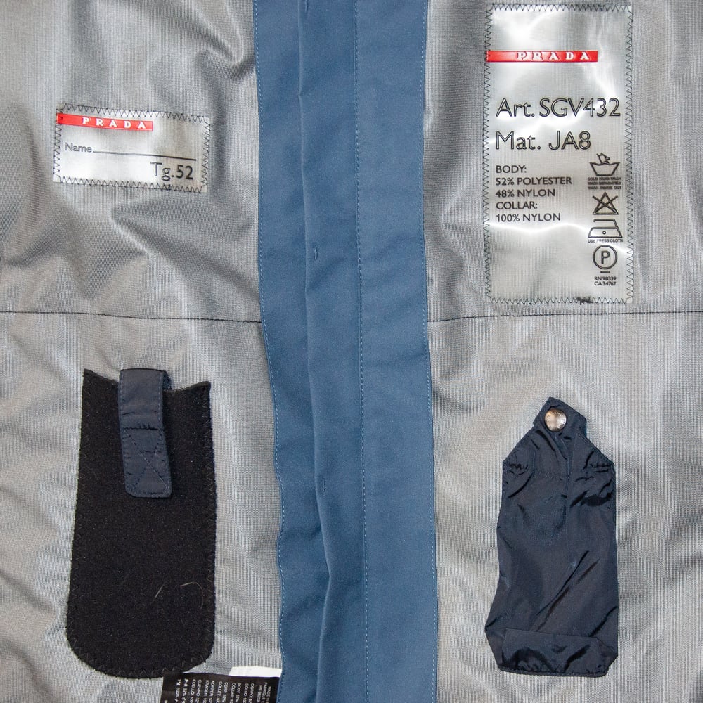 Image of Prada Sport Goretex Blue Harrington Jacket 