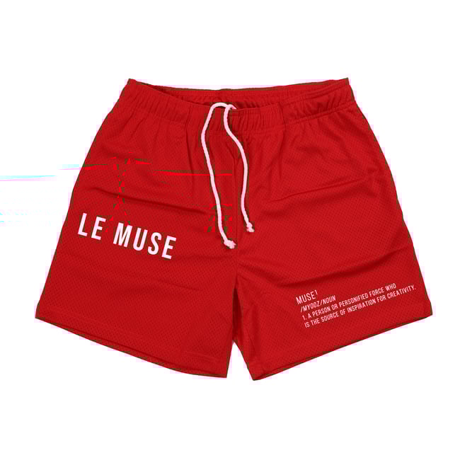 ROYAL RED MESH SHORTS