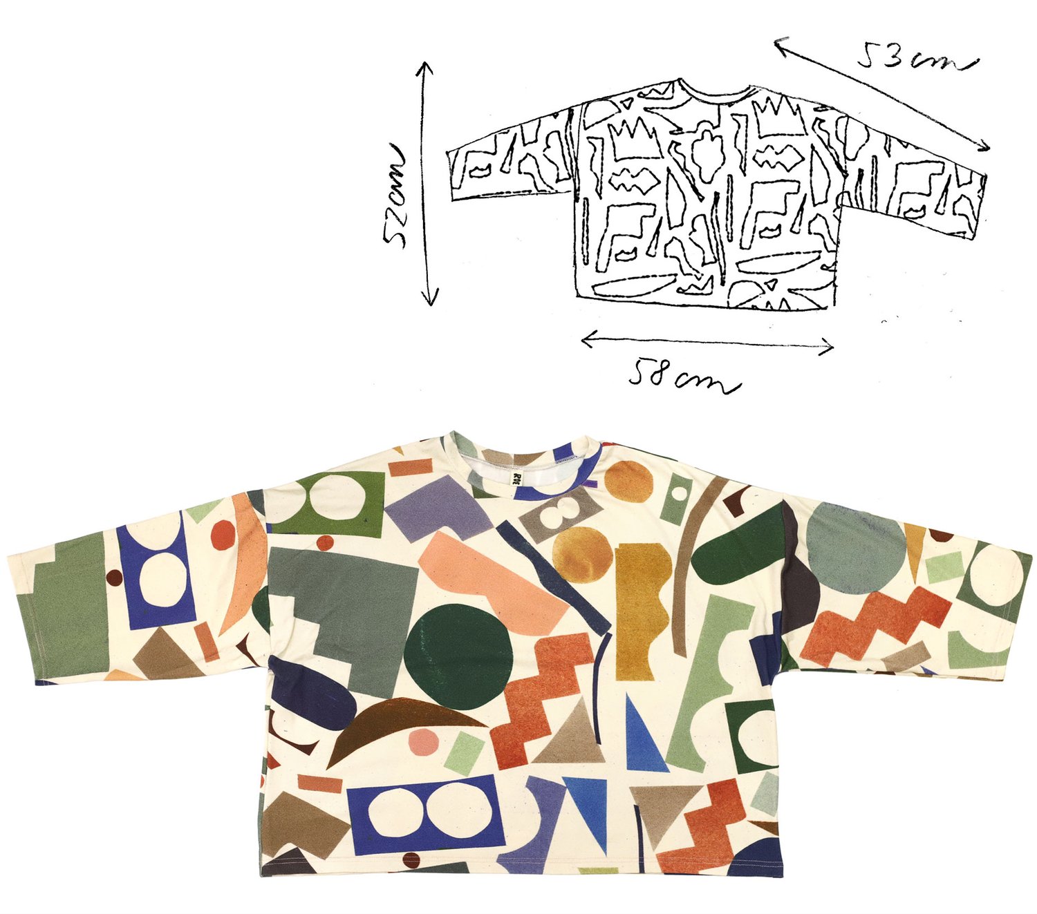 Image of COLOR SHAPES LOOSE TSHIRT