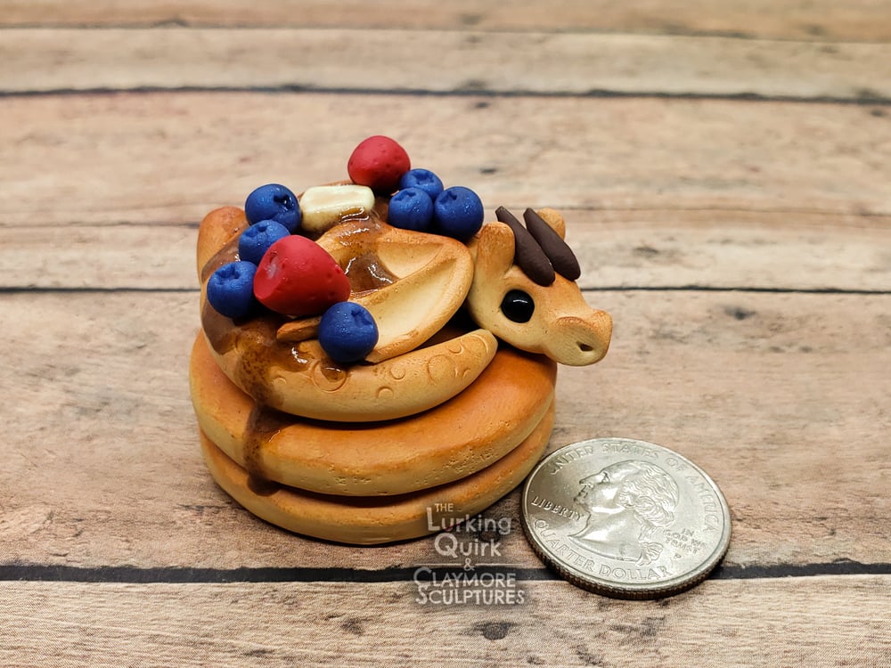 Polymer Clay Pancake Dragon with Fruit