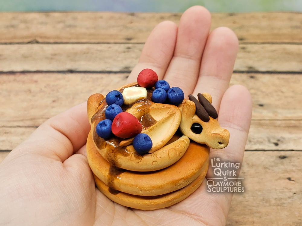 Polymer Clay Pancake Dragon with Fruit