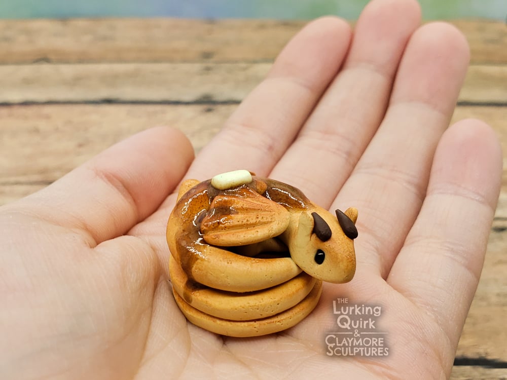 Mini Polymer Clay Pancake Dragon