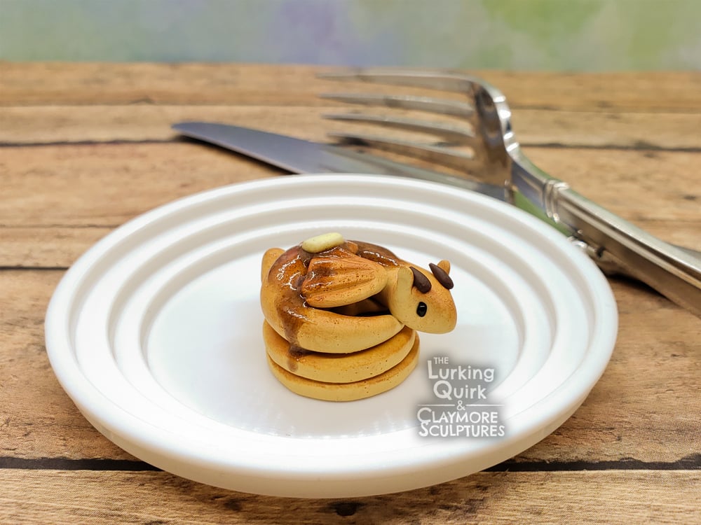 Mini Polymer Clay Pancake Dragon