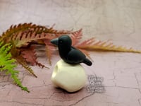 Image 4 of Mini Polymer Clay Crow Sitting on a Skull