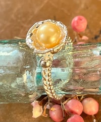 Image 2 of Small yellow pearl ring