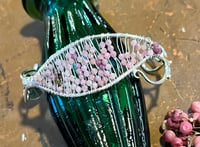 Image 3 of Pink tourmaline and sterling silver bangle
