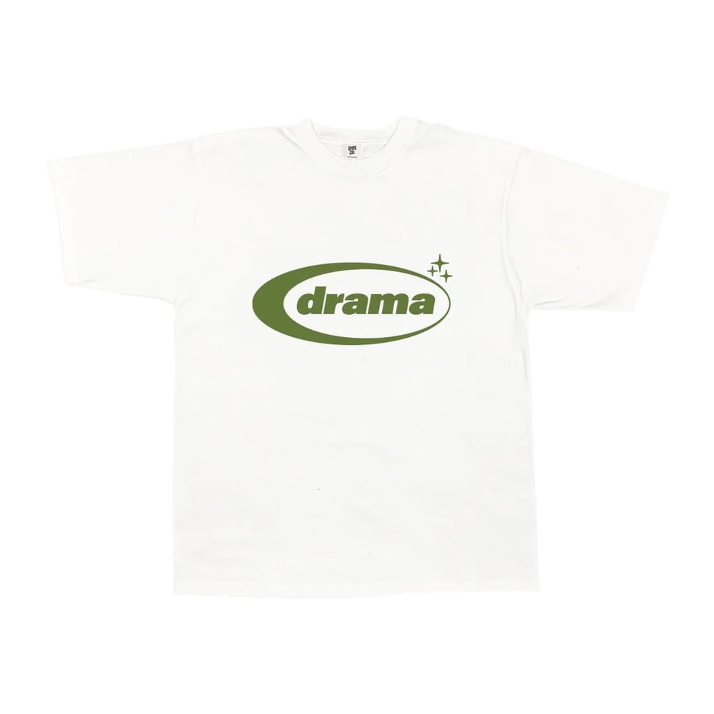 Drama Call Olive Oval Tee White