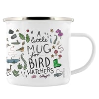 Image 2 of A Little Mug For Bird Watchers (Enamel) - Nature's Delights Collection