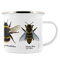 Image 4 of Bee Quartet Enamel Mug - Nature's Delights Collection