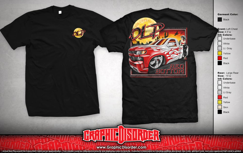 Image of Red Bottom Chevy T-Shirt 