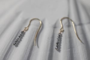 Image of salt & pepper diamond beads earrings