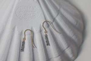 Image of salt & pepper diamond beads earrings
